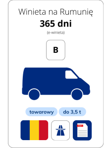 Rumunia na 365 dni - samochód dost. (e-winieta)