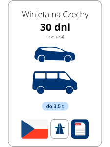 Czechy na 30 dni - samochód (e-winieta)