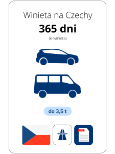 Czechy na 365 dni - samochód (e-winieta)