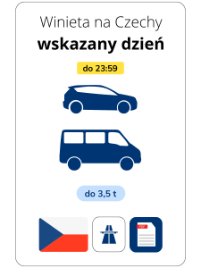 Czechy na wskazany dzień - samochód (e-winieta)