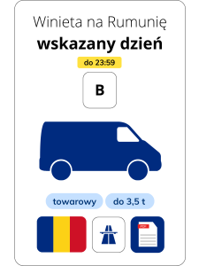 Rumunia na wskazany dzień - samochód dost. (e-winieta)