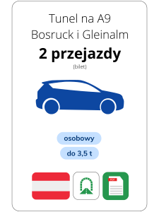 Austria A9 tunele Bosruck + Gleinalm (2 przejazdy)